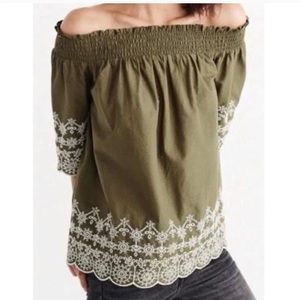 Eyelet Embroidered Blouse Top
